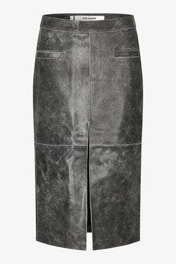 Worn Leather Midi nederdel