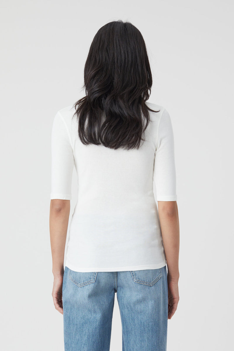 Cotton and Modal Tee -Hvid