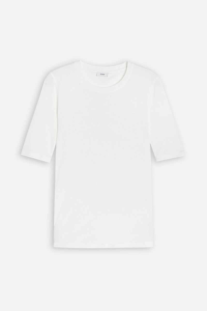 Cotton and Modal Tee -Hvid