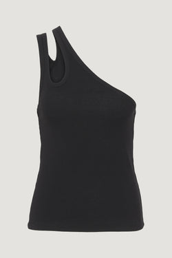 RIB JERSEY CUT-OUT TOP